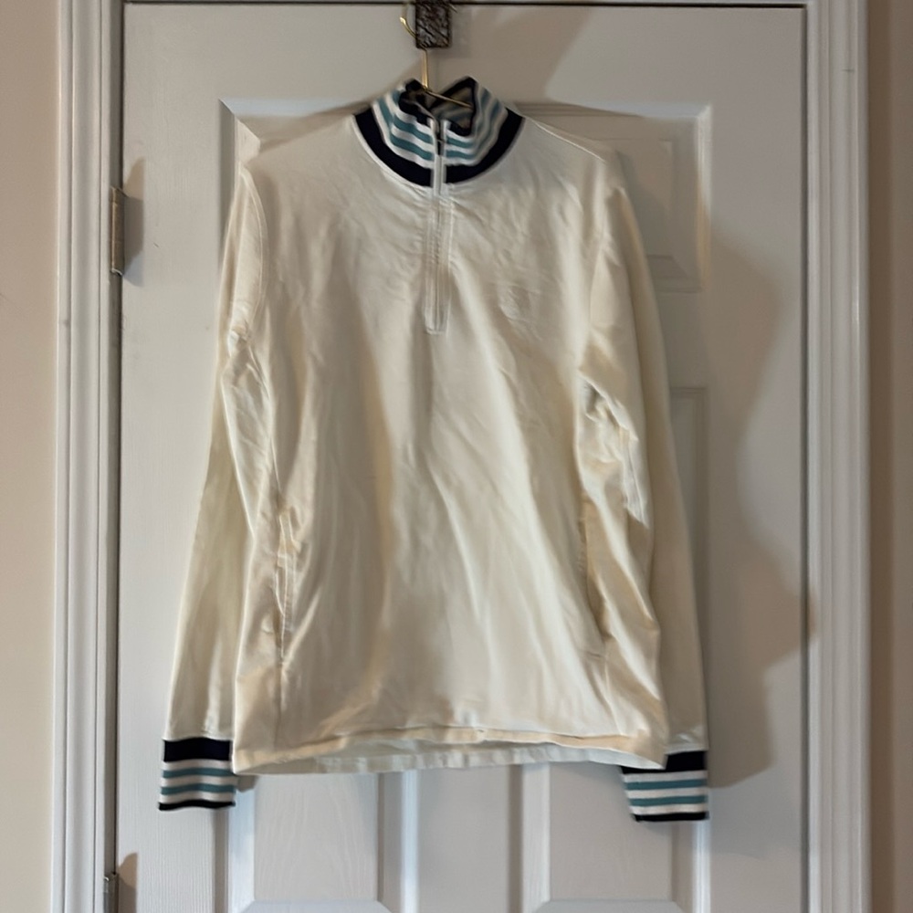 Zyia Men's Cream Bjorn Quarter Zip Pull Over. Size M,  Excellent